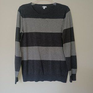 bp Light and Dark Grey Knit Crewneck Sweater Size XL